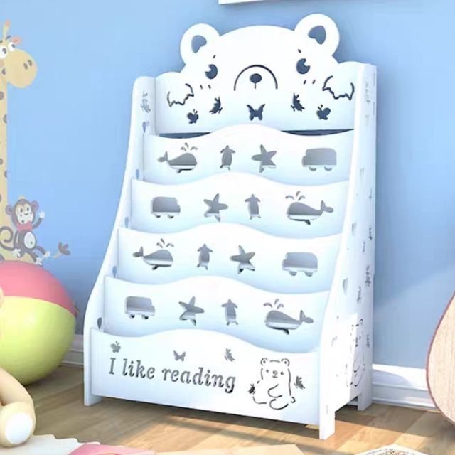 (Khắc tên Free) Kệ sách hình gấu 2 đựng đồ tự tháo lắp đa năng (Size nhỡ)