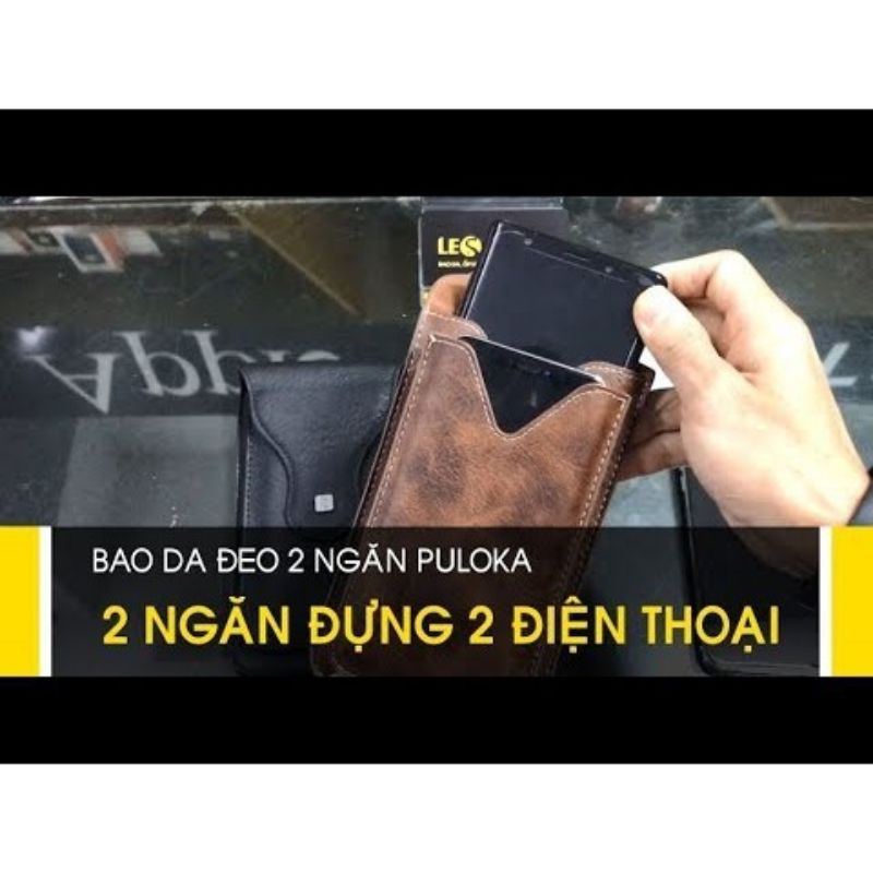 Bao da đeo thắt lưng đa năng chính hãng PULOKA (2 ngăn)
