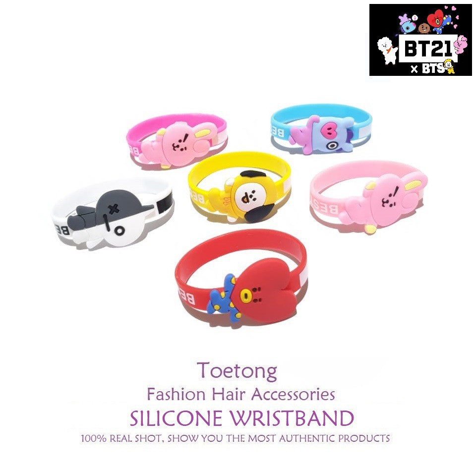 Vòng Đeo Tay Silicon Họa Tiết Bt21 Kpop Bts Cho Nữ Và Trẻ Em