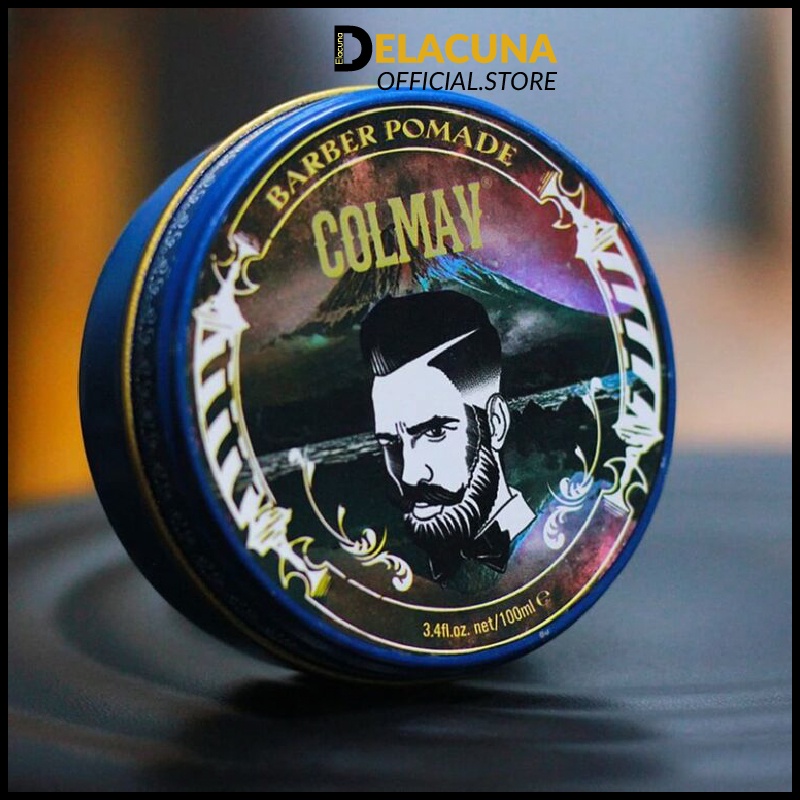 Sáp vuốt tóc nam Colmav Blue Barber Pomade gốc dầu chính hãng giữ nếp tốt Delacuna C03