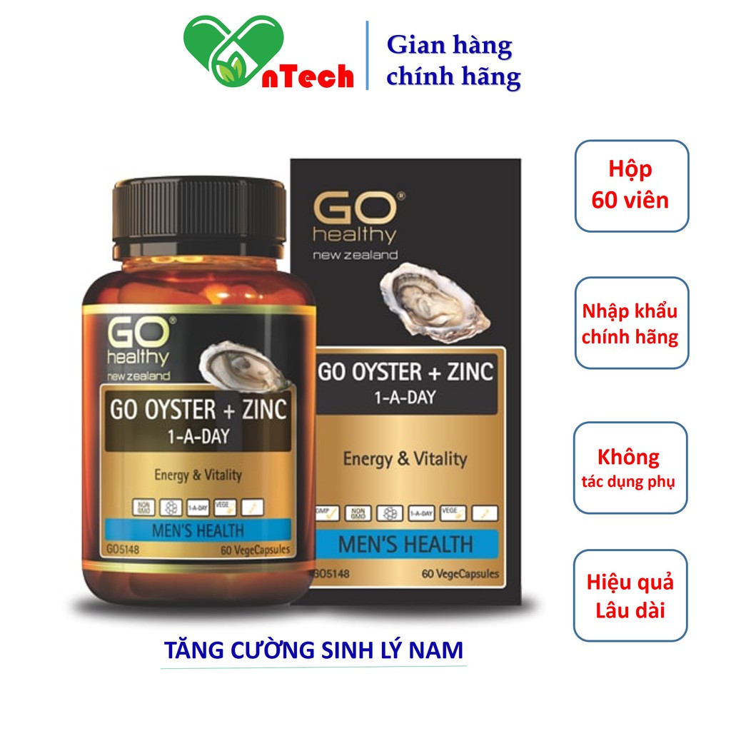 [XUẤT TINH SỚM] Tinh chất hàu Go Healthy OYSTER + ZINC Tăng cường sinh lý dứt điểm Xuất tinh sớm rối loạn cương dương