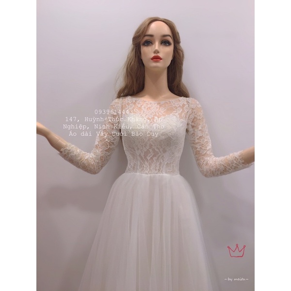 VÁY CƯỚI SUÔNG ĐẸP XOÈ NHẸ SALE
