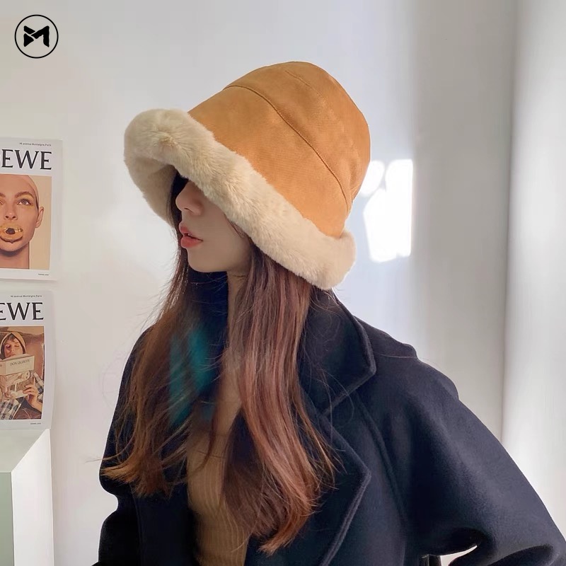 Mũ Tai Bèo Phủ Lông Cừu Dày Dặn Chống Gió Giữ Ấm Tai Đa Năng Phong Cách Nhật Bản Cho Nam Và Nữ