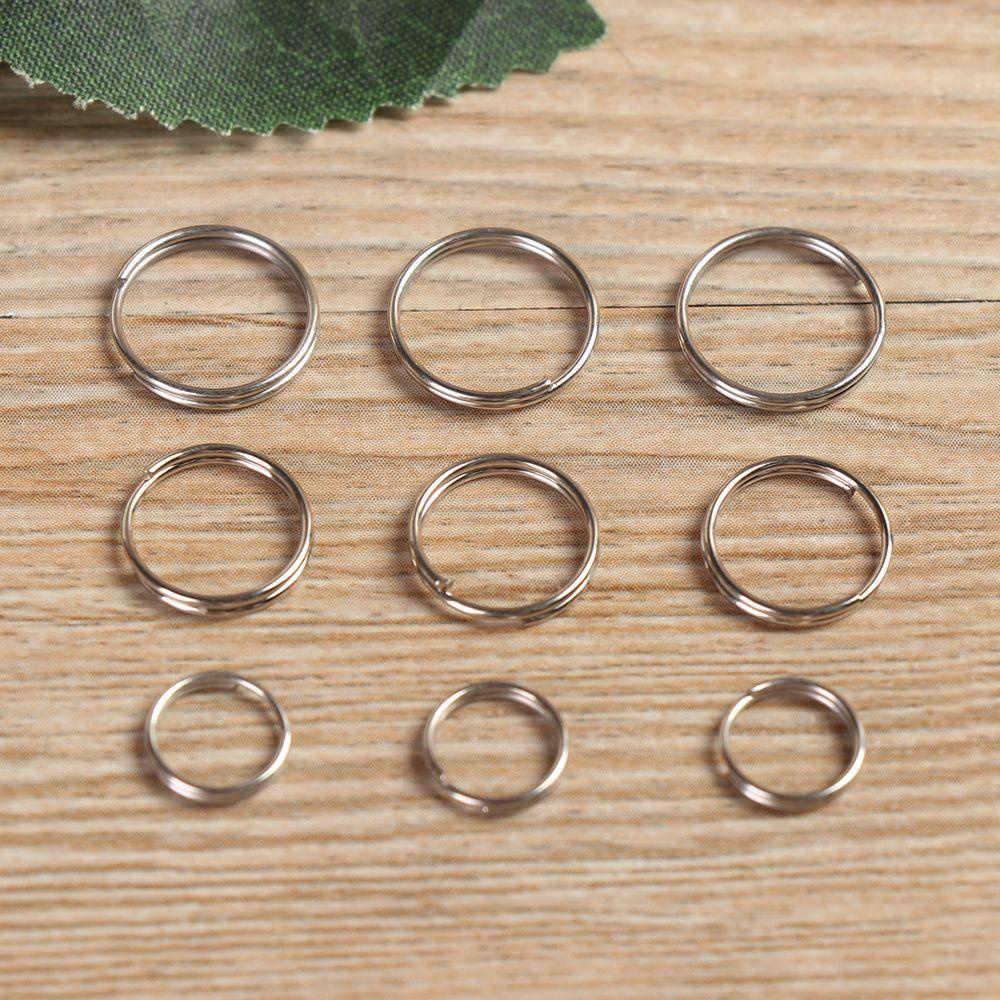 Set 50 Vòng Móc Khóa Bằng Hợp Kim Thép Không Gỉ Dùng Cắm Trại Ngoài Trời