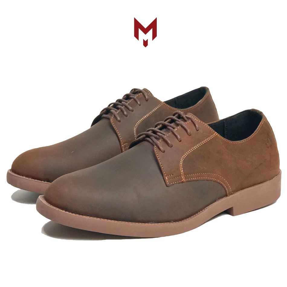 Giày nam MAD plain derby da bò sáp ngựa điên cao cấp cá tính thời trang nam
