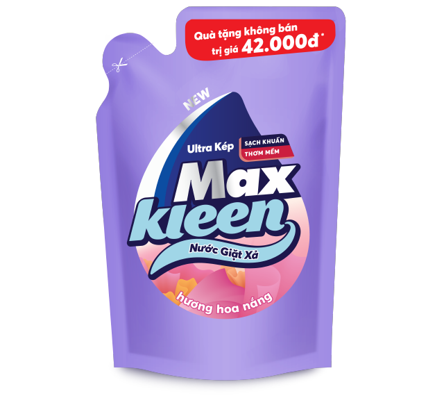 [HC GIFT] Túi nước giặt xả MaxKleen hương hoa nắng 600g