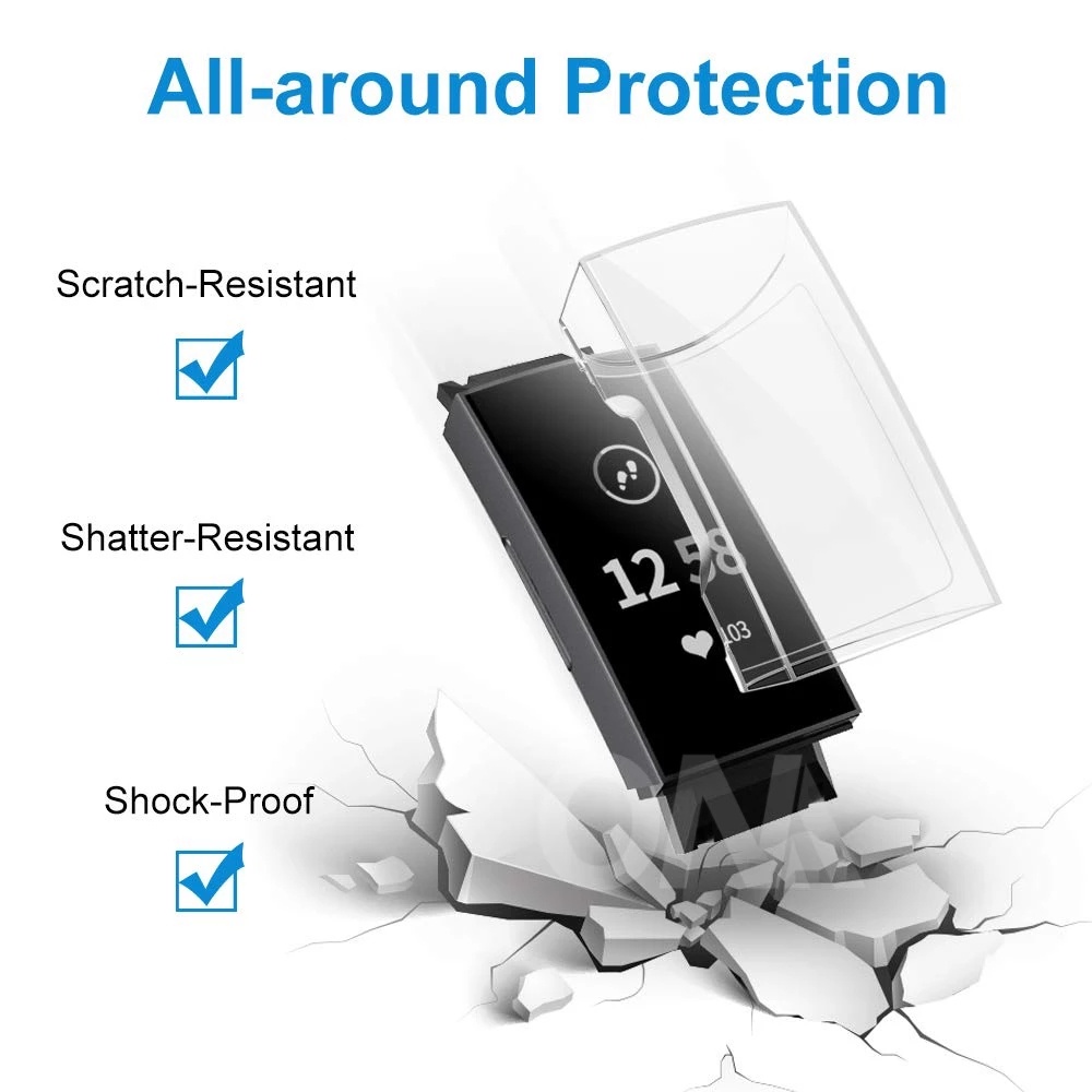 Vỏ bảo vệ bằng tpu chất lượng cao cho vòng đeo tay thông minh Fitbit Charge 4/3