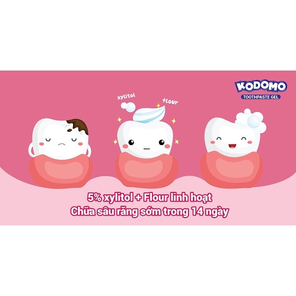 Kem Đánh Răng Kodomo Cho Bé Thái Lan Vị Trái Cây - 2 Tuổi Trở Lên - Bé Nuốt An Toàn 45g