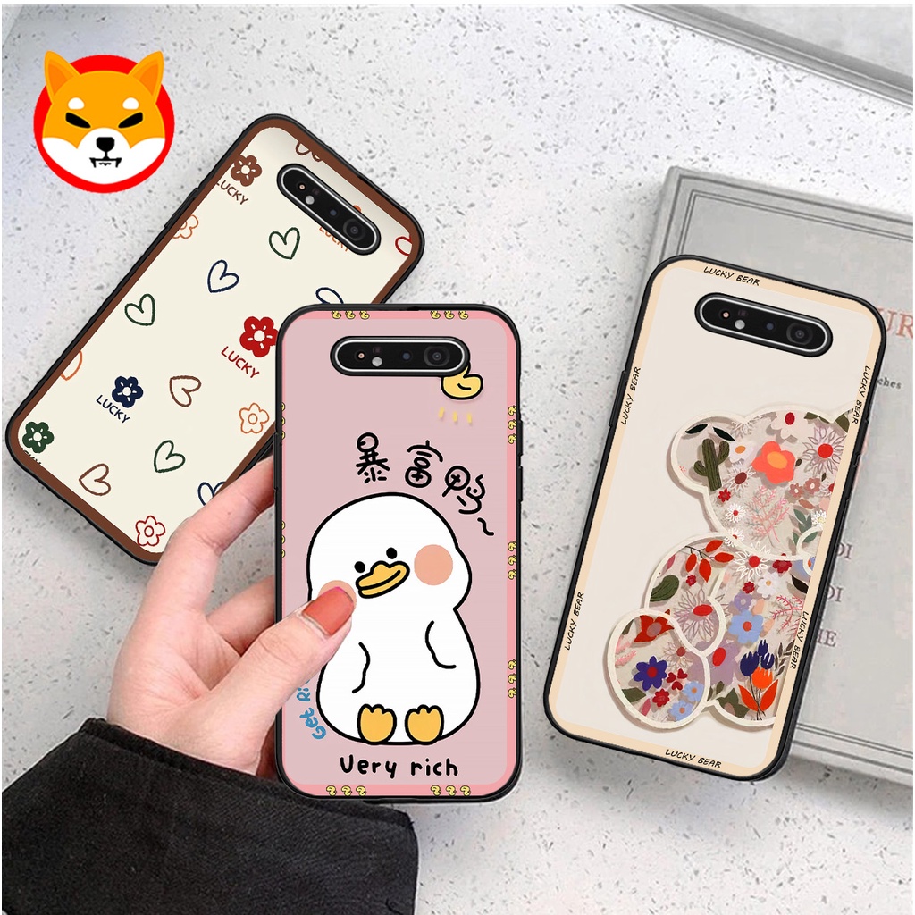 Ốp Samsung A80 / A90 in hình gấu , trái tim , vịt cute duck dễ thương