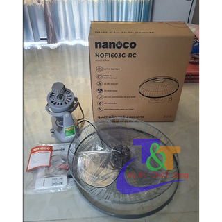 Quạt đảo remote, bạc đạn, 47W, NOF1651RC màu Ghi Mã hàng: NOF1651RC-GR