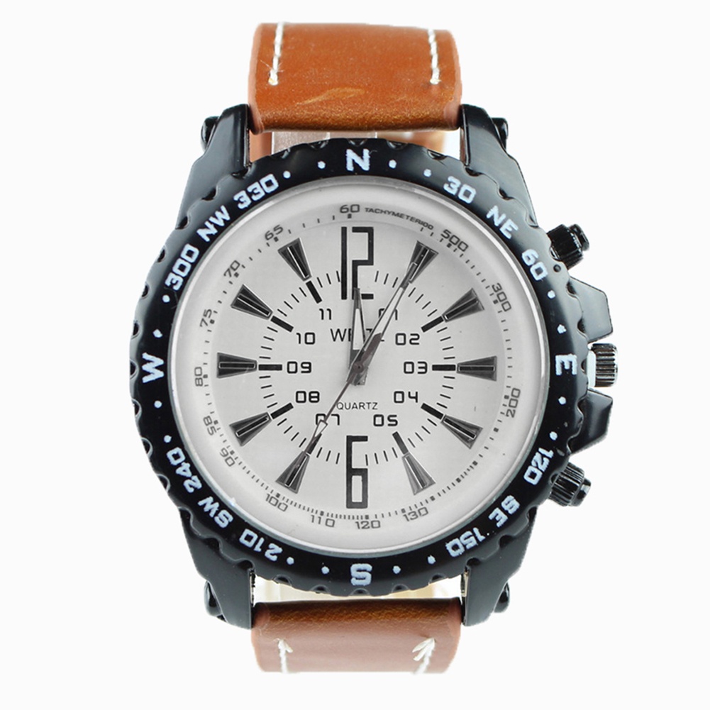 MACmk Men Business Casual Faux Leather Band Quartz Wrist Watch Fashion Wristwatch