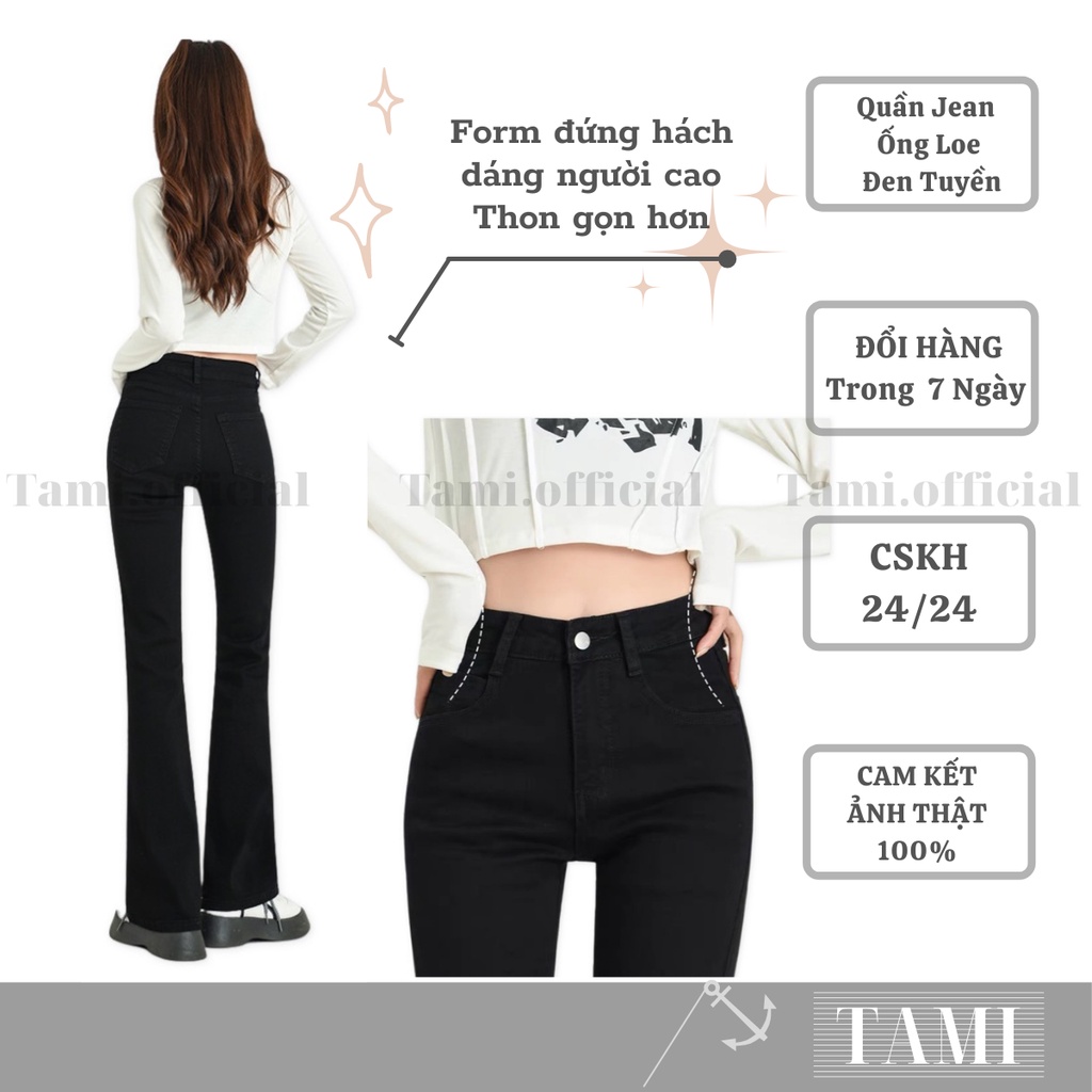 Quần Jeans NỮ Ống LOE CO DÃN Đáy Cao Siêu HÁCH DÁNG Che Khuyết Điểm Cực Xịn BÁN CHẠY TOP 1 DOANH SỐ [ Tami Official ] | BigBuy360 - bigbuy360.vn