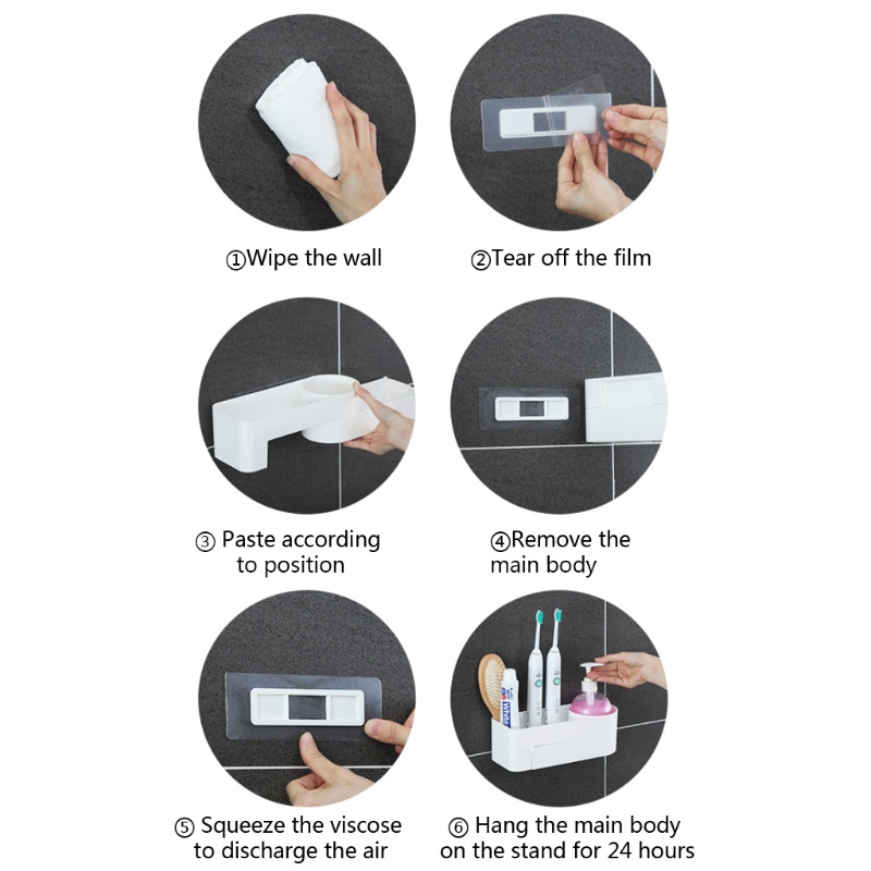 Kệ Đựng Đồ Dùng Nhà Tắm / Nhà Bếp Tự Dính Tiện Lợi