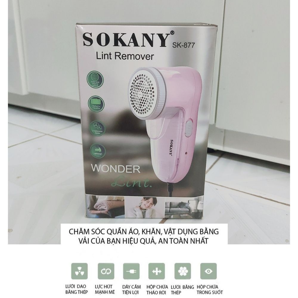 Máy cắt lông xù quần áo mini SOKANY SK877 dùng điện cắt siêu bén siêu bền tiện lợi