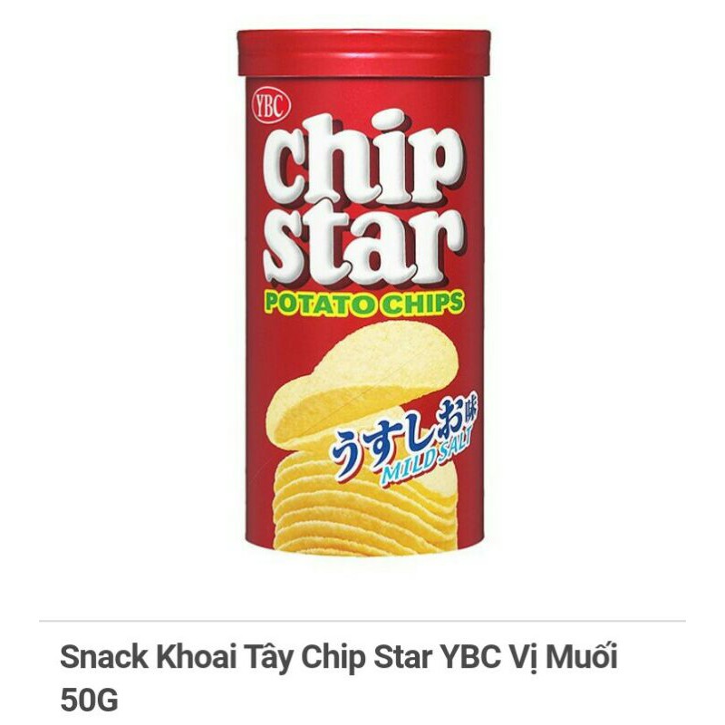 Snack Khoai Tây Chip Star YBC Vị Muối 50G