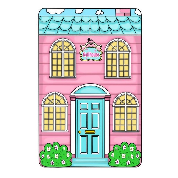 NHÀ CHO BÚP BÊ GIẤY 2 NHÀ GẤU TRÚC