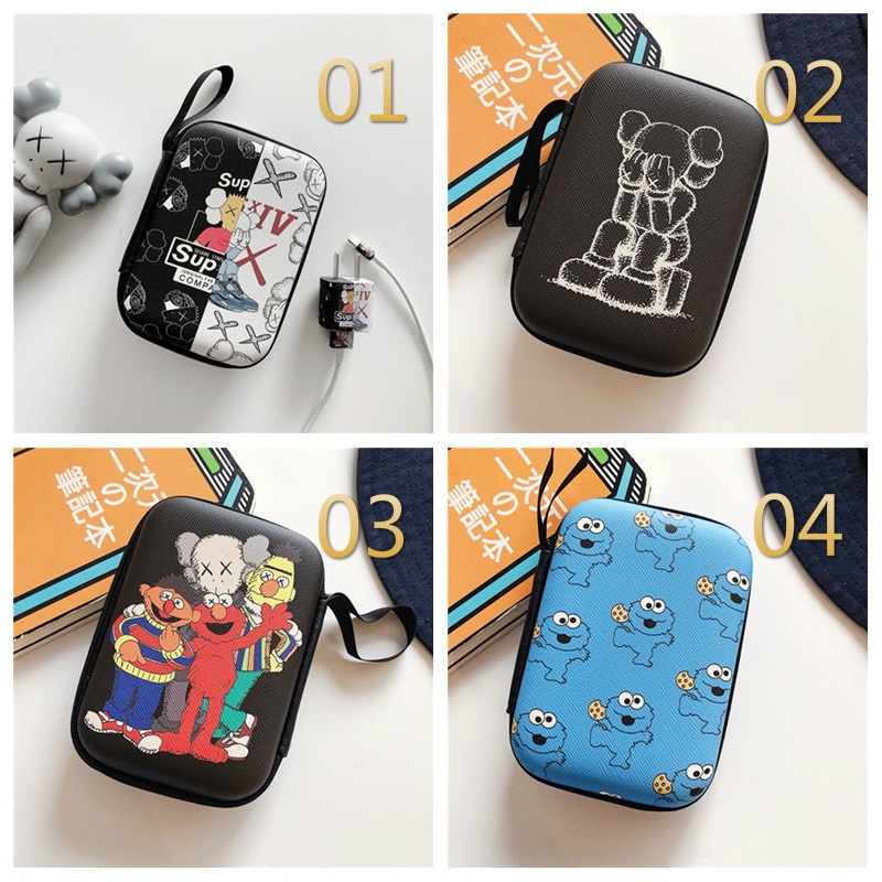 Túi Đựng Tai Nghe Dây Cáp Sạc USB Thiết Kế Hoạt Hình Dễ Thương