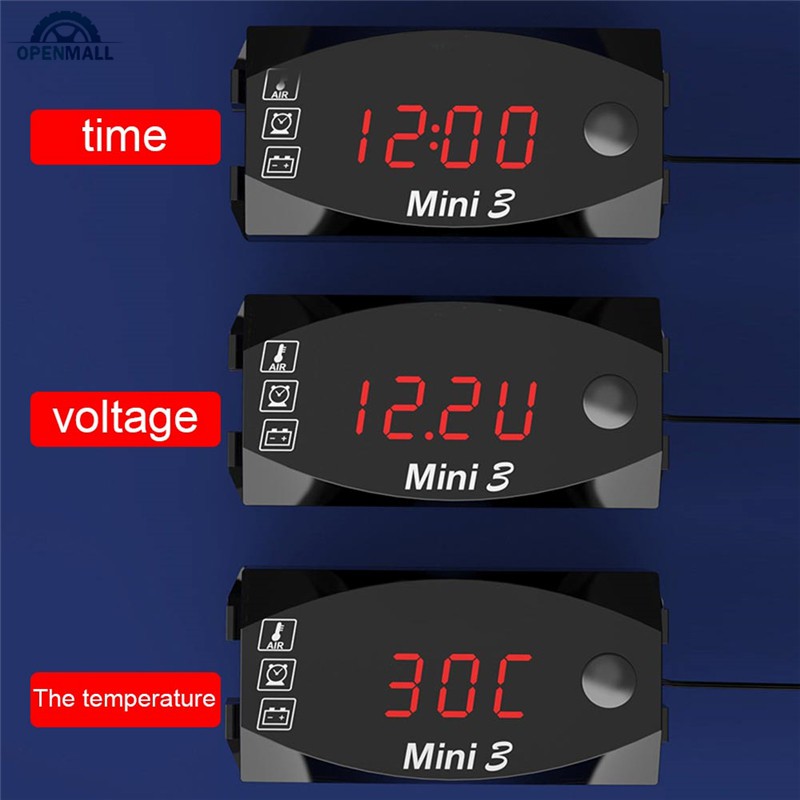 OM DC 12V LED Digital Display Voltmeter Voltage Panel Meter For Electromobile Motorcycle Car