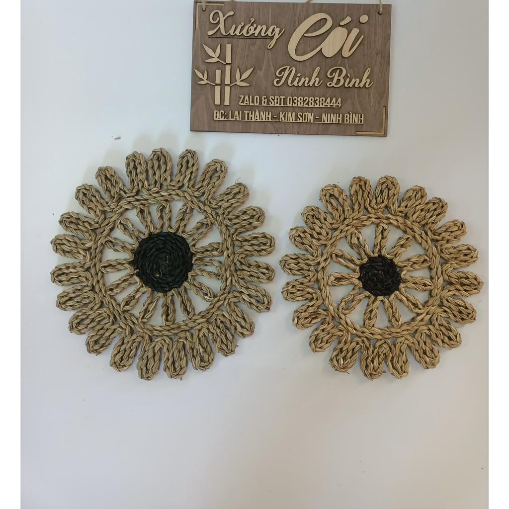 Lót Bình Hoa Lót Chén Đĩa, Đĩa Đan Cói Thủ Công Trang Trí Decor Phòng Khách Phòng Ngủ