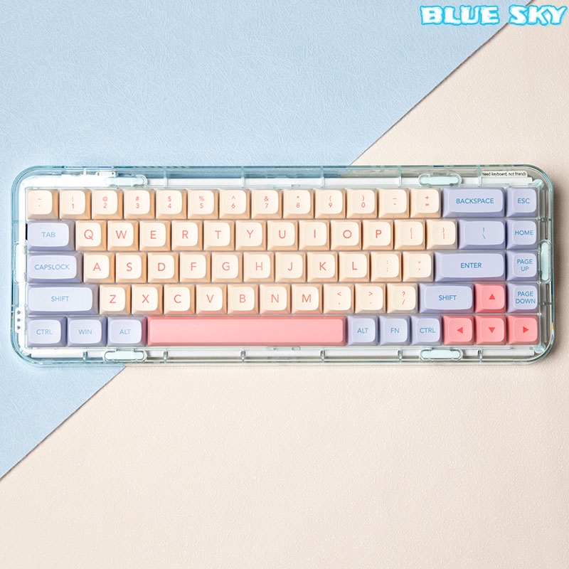 132keys Marshmallow keycaps XDA  profile Dye-Sublimation PBT keycap
