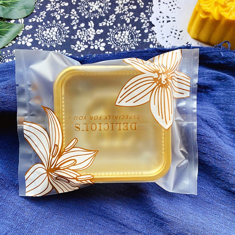 Khay túi bánh trung thu 100g, 150g mẫu hoa, set 100c