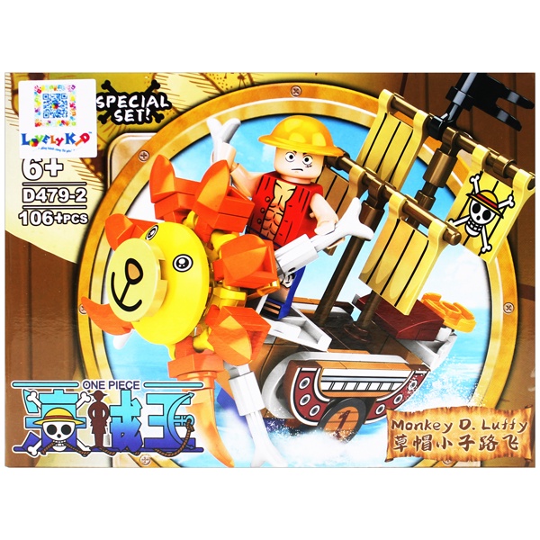 Đồ Chơi Lắp Ráp Mô Hình Nhân Vật One Piece - Doll D479-2 - Luffy (106 Mảnh Ghép)