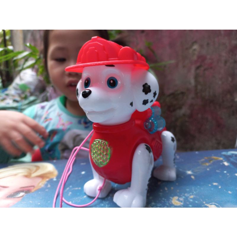 Chó cứu hộ  biết đi biết chạy có đèn nhạc đồ chơi trẻ em kiêm đèn lồng trung thu cho bé