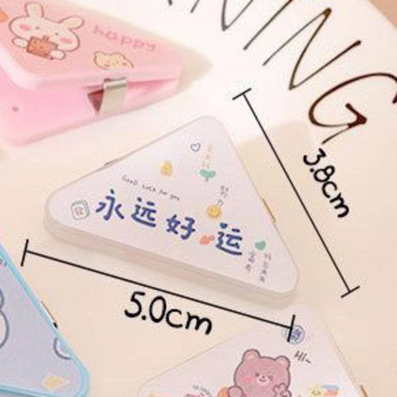 ⭐ iLado ⭐ 【4 PCS】 Kẹp tài liệu mini Tam giác kẹp giữ Kẹp Bướm kẹp nhựa Văn phòng phẩmCute Stickers trong suốt màu đặc Học Sinh kẹp giấy đồ dùng học tập Acrylic Tiện Dụng Cho Học Sinh cho trường học văn phòng dễ thương