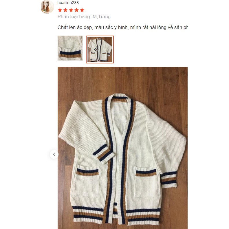 (SẴN) Áo khoác len cardigan nữ dày dặn thời trang thu đông A00074 | BigBuy360 - bigbuy360.vn