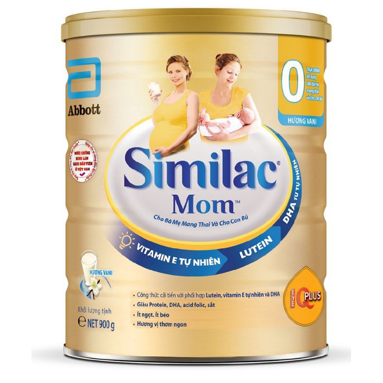 Sữa bột Similac Mom IQ hương vani 900g