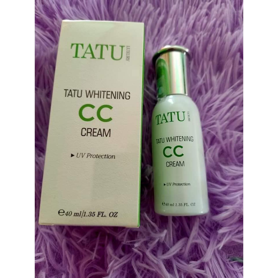 Kem dưỡng da che khuyết điểm chống nắng CC CREAM TATU WHITENING Spf50+/PA+++ 40ml