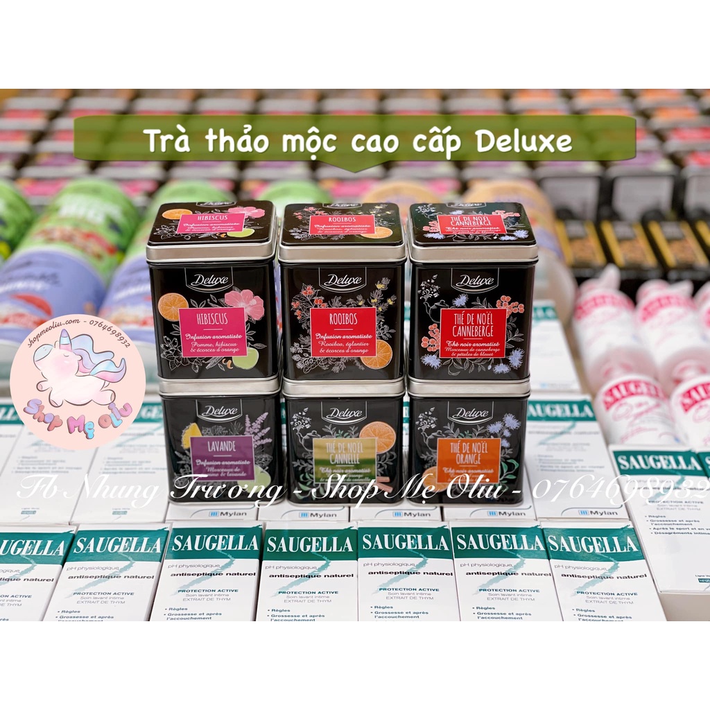 Trà thảo mộc cao cấp Deluxe Pháp thư giãn, ngủ ngon, đẹp da, tặng kèm túi lọc trà