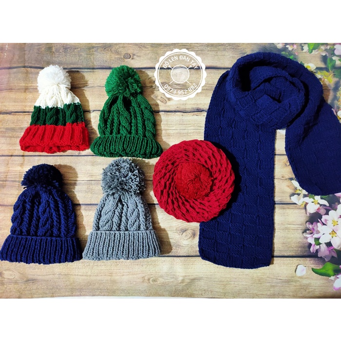 Mũ len đan tay - Quà handmade - Mũ dáng chuông