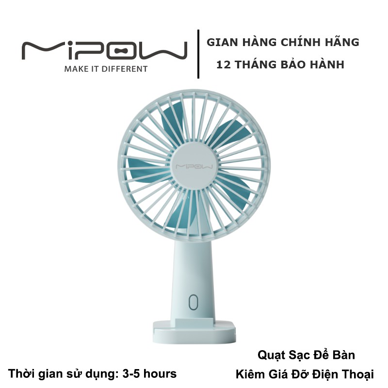 Quạt thông minh Mipow Flip Adjust Mini Fan (F01) - Hàng Chính Hãng