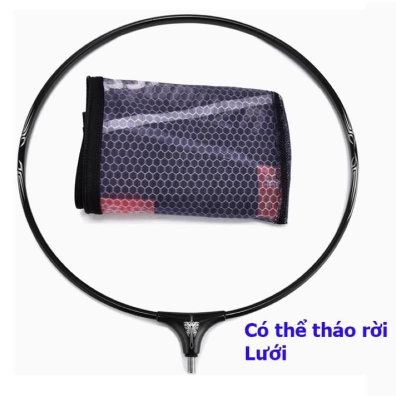 Mặt Vợt Cá Carbon hàng loại 1 vành tròn 45cm Chuyên Câu Đơn Câu Đài hàng cao cấp nhập khẩu siêu bền