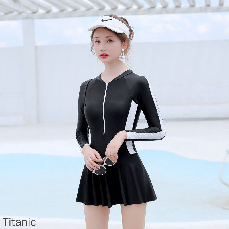Đồ Bơi Dài Tay Nữ Một Mảnh Bigsize Hàn Quốc | BigBuy360 - bigbuy360.vn