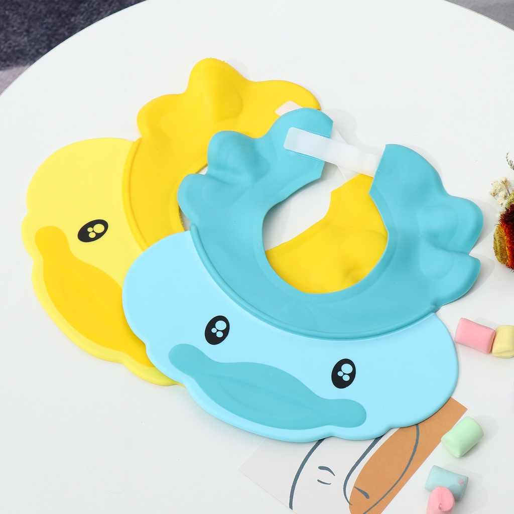 (Hàng Mới Về) Mũ Silicone Chắn Nước Đa Năng Bảo Vệ Mắt Và Tai Khi Tắm Cho Bé