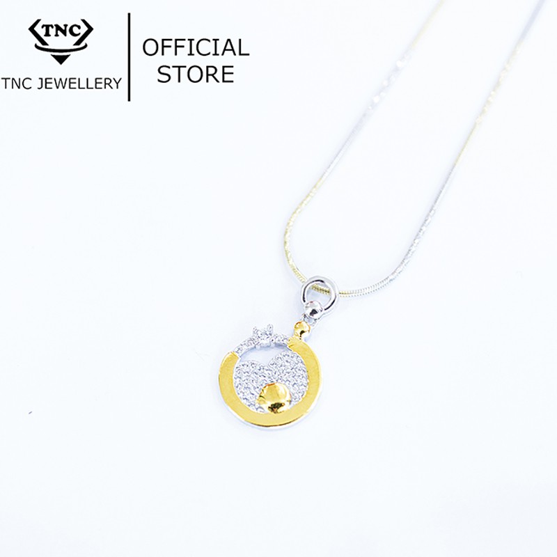 Dây chuyền bạc đẹp xi vàng sang trọng cho nữ - Trang sức TNC Jewellery