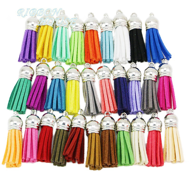 Set 20 Dây Da Tua Rua Dùng Để Làm Móc Khóa / Điện Thoại Đa Năng