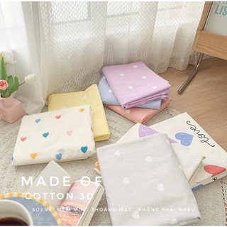 Set 3 sản phẩm vỏ ga gối chăn (2 vỏ gối 50x70cm, 1 vỏ ga, 1 vỏ chăn - kích thước vỏ chăn ga khách chọn và ghi chú đơn)