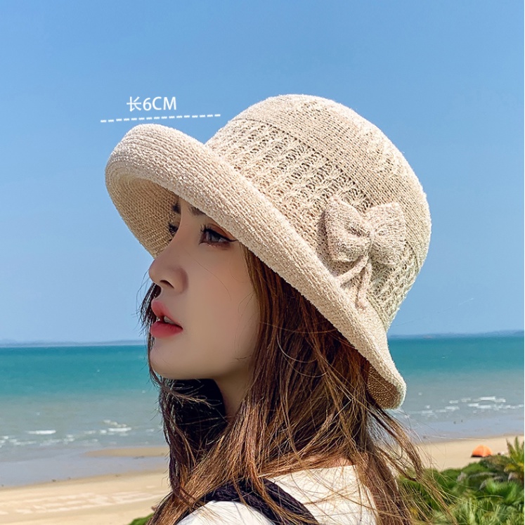 Mũ tai bèo vải xô mỏng chống nắng màu trơn thời trang mùa hè cho nữ