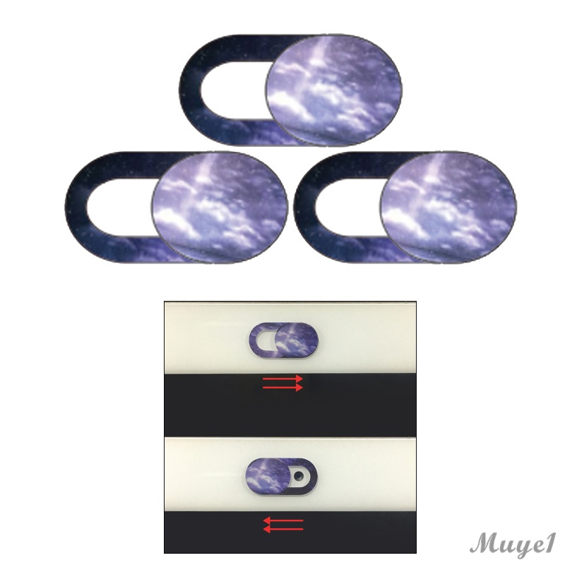 Set 3 Vỏ Bảo Vệ Camera Siêu Mỏng Dạng Trượt Cho Laptop Pc | BigBuy360 - bigbuy360.vn