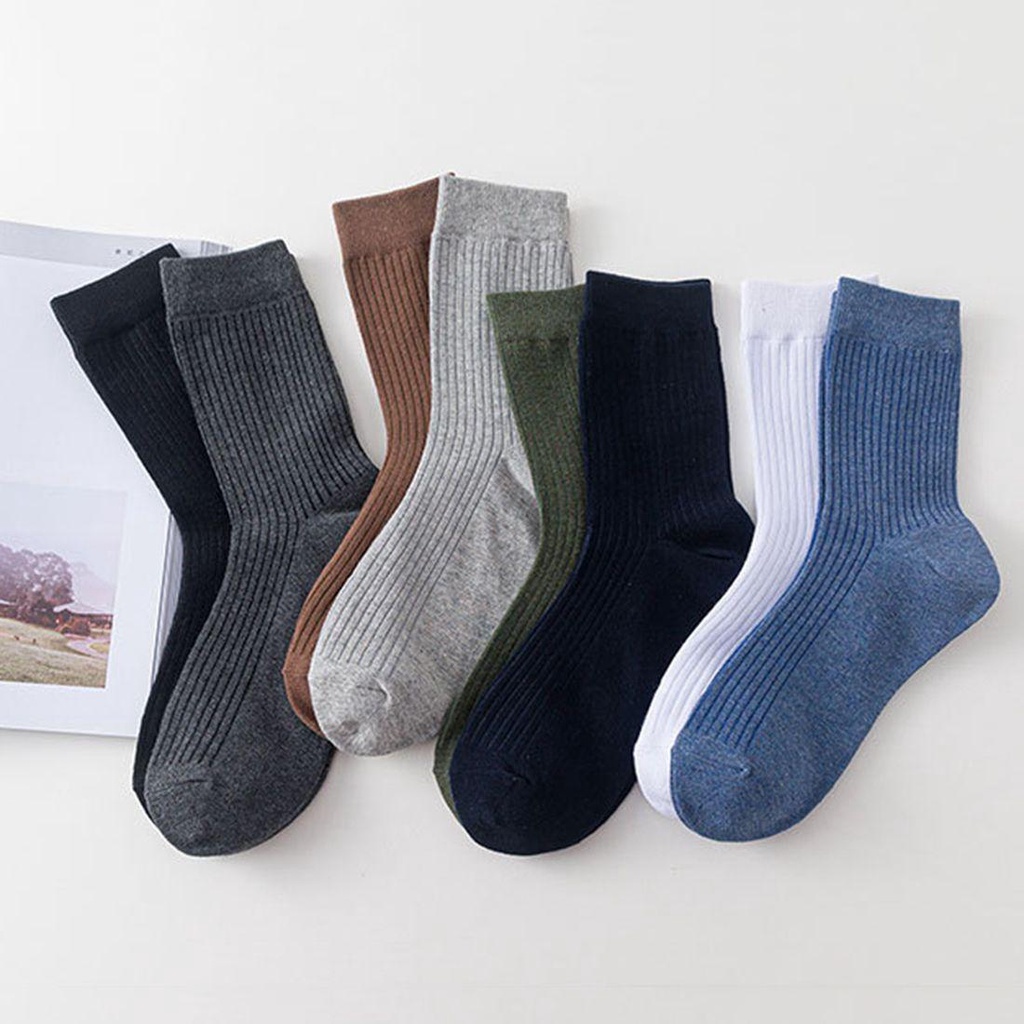 Vớ Cotton Dệt Kim Thoáng Khí 4 Màu Sắc Đơn Giản Thời Trang Cho Nam Giới