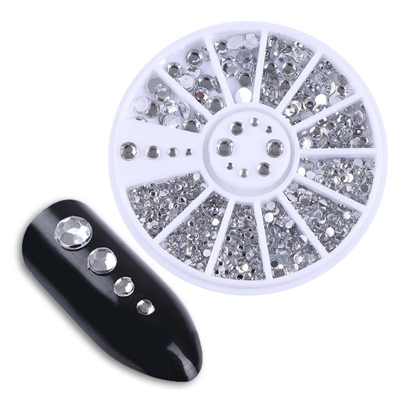Set 400 Hạt Cườm Tròn 1.2mm / 2mm / 3mm / 4mm Trang Trí Móng Nghệ Thuật