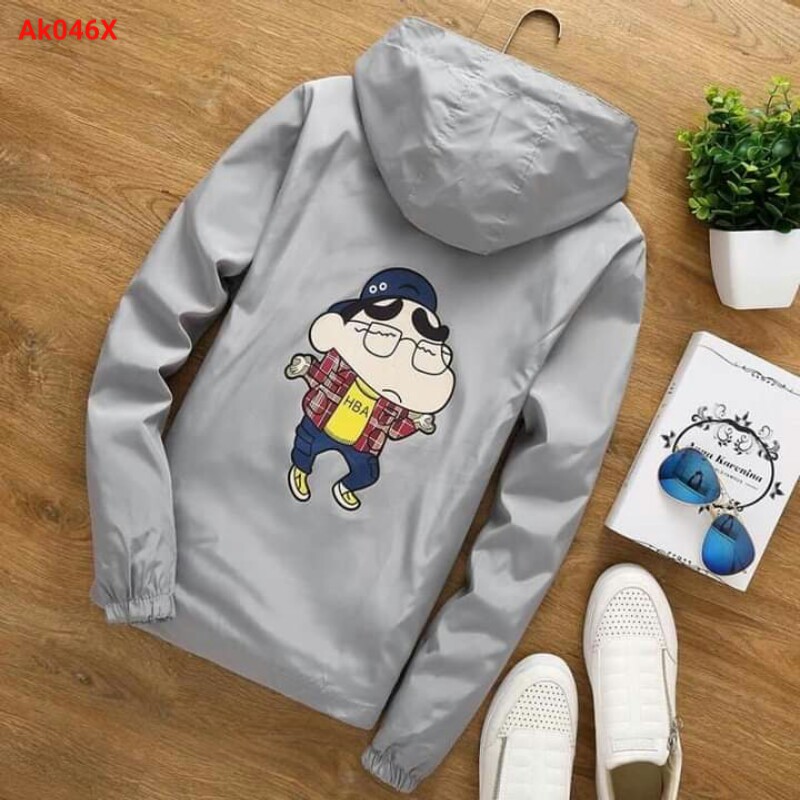 Áo khoác dù in hình cute dành cho nam nữ