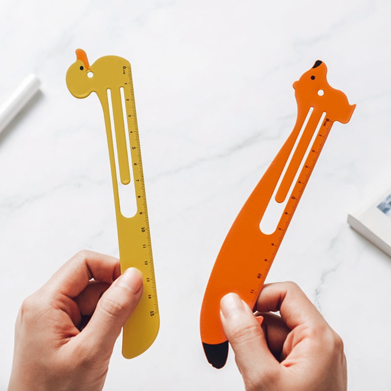 Thước Kẹp Đánh Dấu Trang Sách Bằng Kim Loại Họa Tiết Hoạt Hình