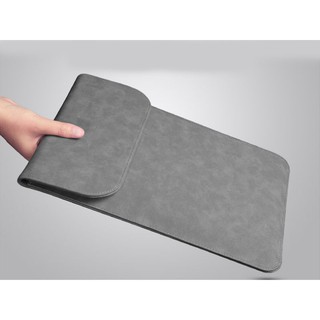 Combo Túi đứng Macbook chất liệu da lộn sang trọng + Túi đựng sạc!