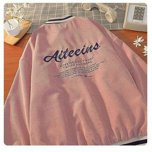 Áo bomber áo bomber varsity khoác nhung tăm 1 lớp Tikkeo thêu chữ cao cấp