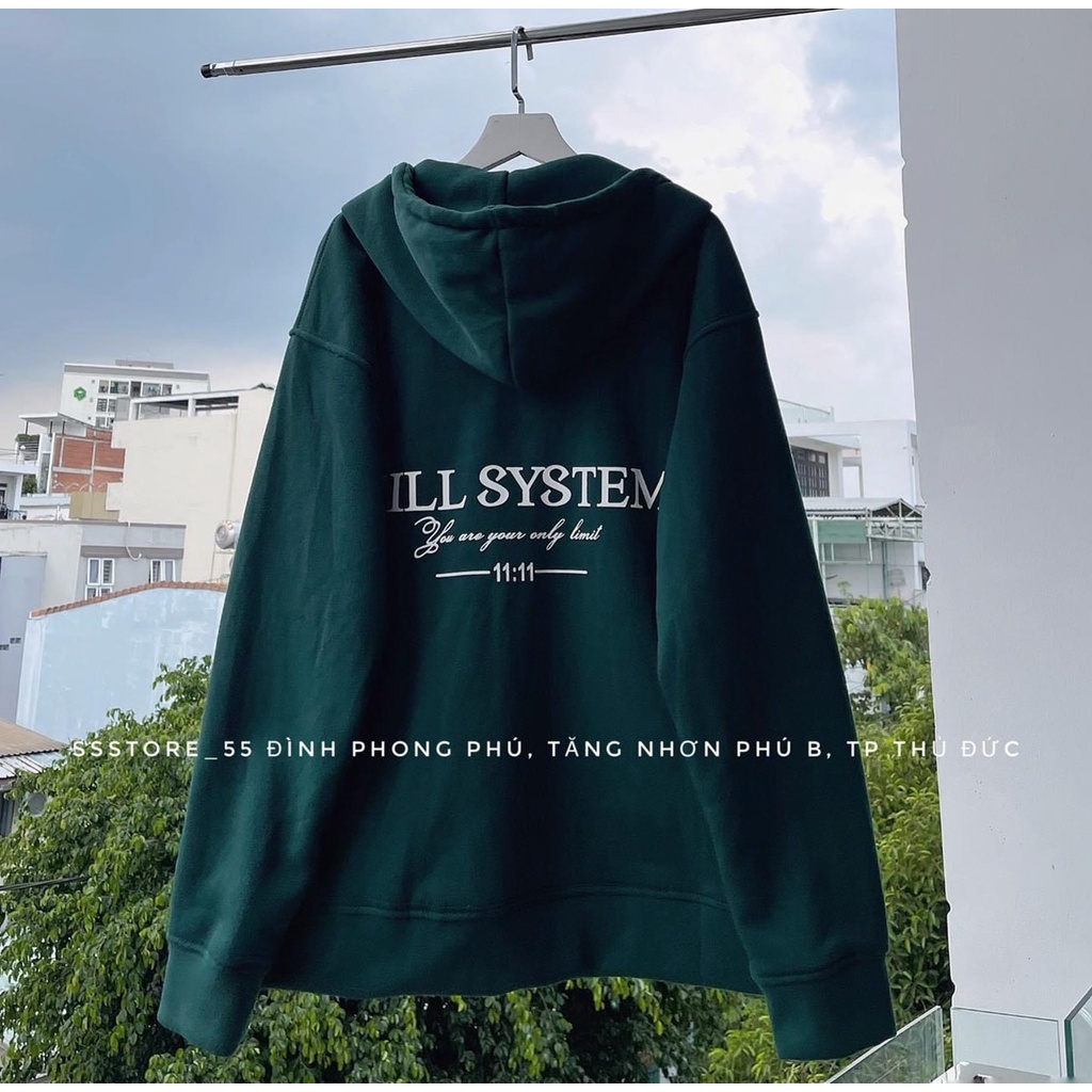 Áo khoác nỉ rêu mũ 2 lớp-6C5T