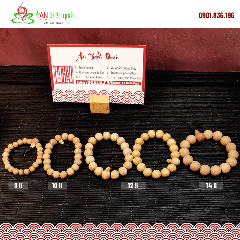 Vòng tay gỗ xá xị thiên nhiên An Thiền Quán